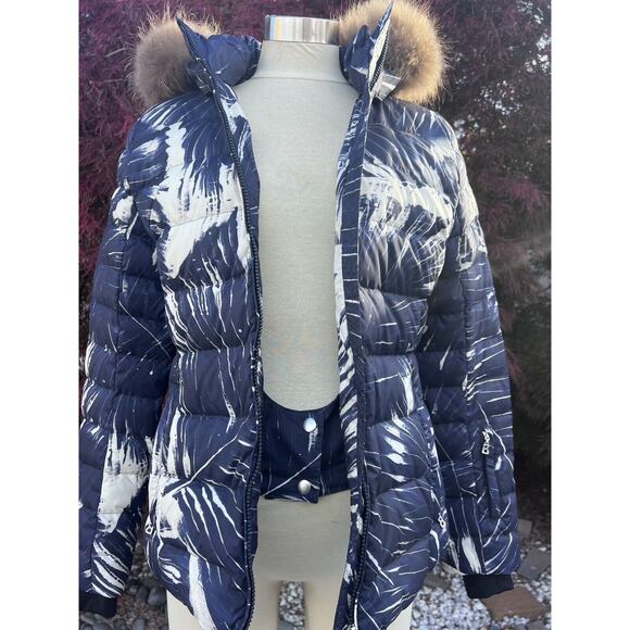 Bogner Jacket Keira-D Navy & Light Beige Girls Size XXL(16) Detachable Fur Hood - Picture 5 of 11